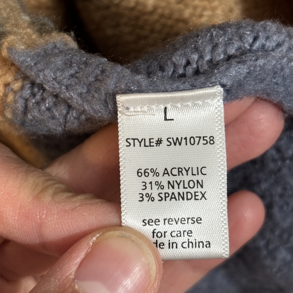 Active USA Striped Open-Front Cardigan Sweater - Picture 4 of 6